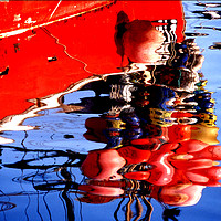 Buy canvas prints of Reflections Mevagissey Harbour  by Paul F Prestidge