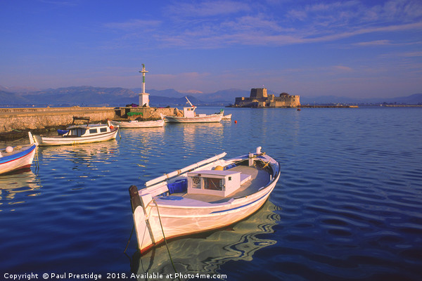 The Harbour at Nafplio, Greece Picture Board by Paul F Prestidge