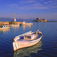 Buy canvas prints of The Harbour at Nafplio, Greece by Paul F Prestidge