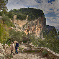 Buy canvas prints of The Steps from Castell D'Alaro, Mallorca  by Paul F Prestidge
