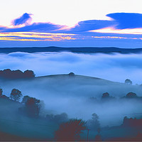 Buy canvas prints of Mist in the Dart Valley Devon by Paul F Prestidge