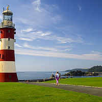 Buy canvas prints of Majestic Plymouth Hoe panoramas by Paul F Prestidge
