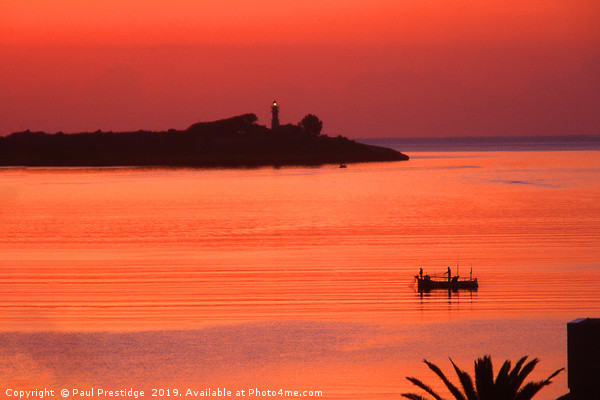 Dawn in the Bay of Pollenca, Mallorca Picture Board by Paul F Prestidge