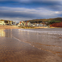 Buy canvas prints of Sidmouth from the Beach  in the Early Morning by Paul F Prestidge