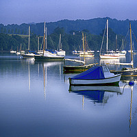 Buy canvas prints of Moored Boats on the River Dart by Paul F Prestidge