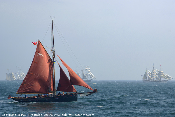 The Jolie Brise in the Tall Ships' Race Picture Board by Paul F Prestidge