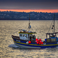 Buy canvas prints of Crab Fishing Boat returning to Port by Paul F Prestidge