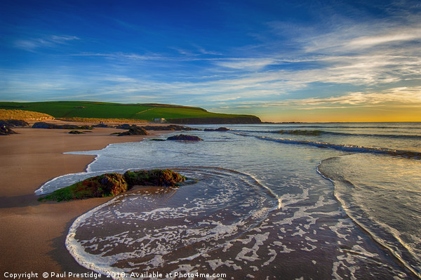 The Incoming Tide at Bantham Beach Picture Board by Paul F Prestidge