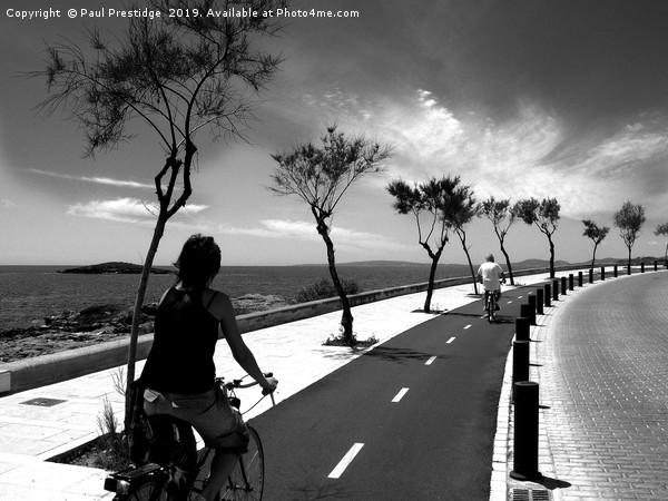 Mallorcan Cycle Track Picture Board by Paul F Prestidge