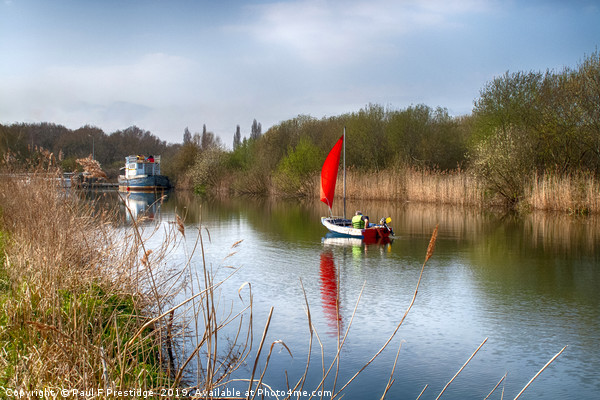 Sailing up the Exeter Ship Canal Picture Board by Paul F Prestidge