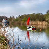Buy canvas prints of Sailing up the Exeter Ship Canal by Paul F Prestidge