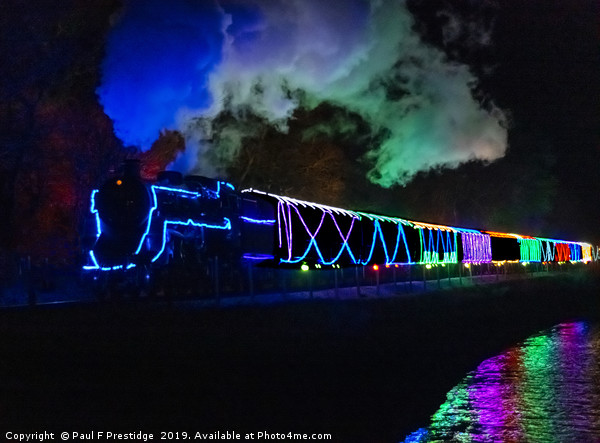 The Train of Lights at Kingswear Picture Board by Paul F Prestidge
