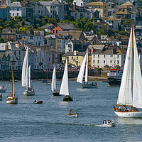Buy canvas prints of Classic Yachts at Dartmouth by Paul F Prestidge