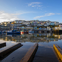 Buy canvas prints of Winter Sun at Brixham by Paul F Prestidge