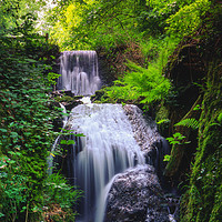 Buy canvas prints of Waterfall near Chudleigh, Devon by Paul F Prestidge