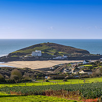 Buy canvas prints of Bigbury on Sea and Burgh island, Devon  by Paul F Prestidge