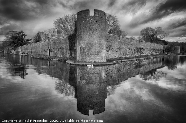 The Bisop's Palace Walls and Moat at Wells Picture Board by Paul F Prestidge