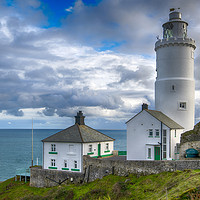 Buy canvas prints of The Lighthouse and Buildings at Start Point, Devon by Paul F Prestidge
