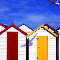Buy canvas prints of Beach Huts at Paignton by Paul F Prestidge