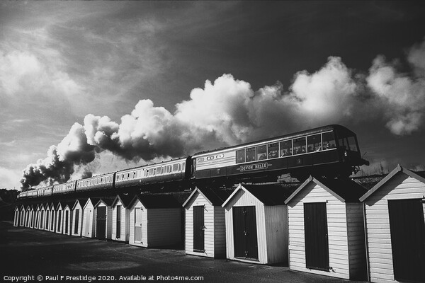 Nostalgic Steam Train on a Coastal Journey Picture Board by Paul F Prestidge