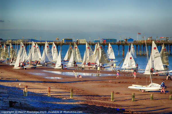 Dinghy Launch at Teignmouth Beach Picture Board by Paul F Prestidge