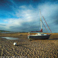 Buy canvas prints of Yacht on the Sand, Exmouth by Paul F Prestidge