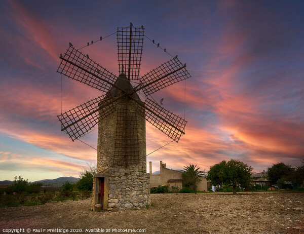A Malloran Windmill Picture Board by Paul F Prestidge