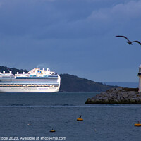 Buy canvas prints of The Emerald Princess Cruise Ship by Paul F Prestidge