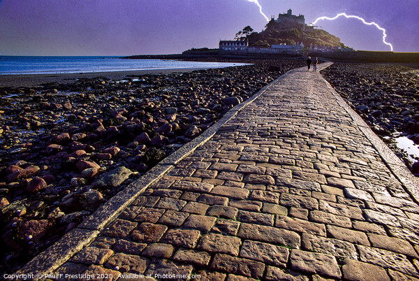 Storm at St Michael's Mount Picture Board by Paul F Prestidge