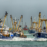 Buy canvas prints of Neck and Neck in the Trawler Race by Paul F Prestidge
