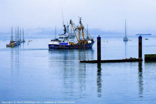 Trawler in the Mist  Picture Board by Paul F Prestidge