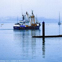 Buy canvas prints of Trawler in the Mist  by Paul F Prestidge
