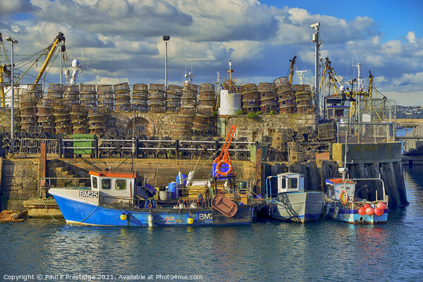 Boats and Crab Pots at Brixham, Picture Board by Paul F Prestidge