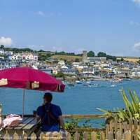 Buy canvas prints of Salcombe from an East Portlemouth Cafe by Paul F Prestidge