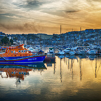 Buy canvas prints of Torbay Lifeboat Moored at Sunset by Paul F Prestidge