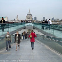 Buy canvas prints of London Millennium Foot Bridge  by Paul F Prestidge
