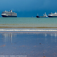 Buy canvas prints of Cruise Ships off Goodrington Devon by Paul F Prestidge