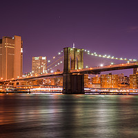 Buy canvas prints of Night view of the Brooklyn Bridge  by Marco Bicci