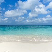 Buy canvas prints of Scenic view of the Eagle Beach in Aruba. by Marco Bicci