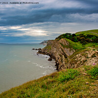 Buy canvas prints of Stormy Portland sky from Lulworth Cove by Alan Barr