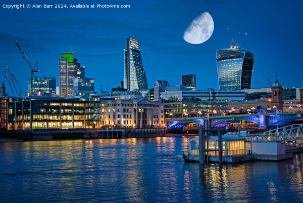 London City & Thames River Skyline  Picture Board by Alan Barr