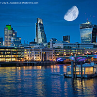 Buy canvas prints of London City & Thames River Skyline  by Alan Barr