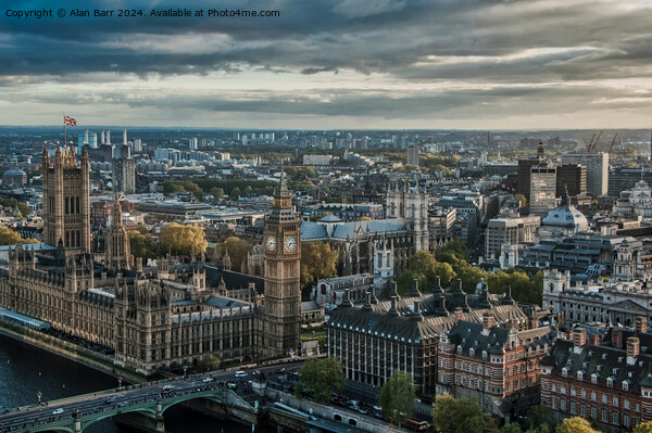 Skyline view of London Picture Board by Alan Barr
