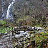 Buy canvas prints of Bridge to Welsh Waterfall   by Alan Barr