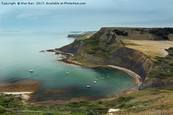 Yachts Anchored in Chapman's Pool, Dorset  Picture Board by Alan Barr