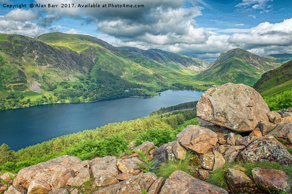 Buttermere Lake from Red Pike  Picture Board by Alan Barr