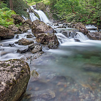 Buy canvas prints of Ritson's Force Waterfall by Alan Barr