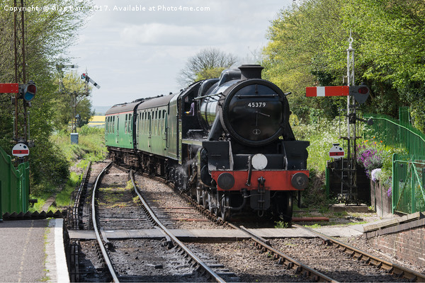 Steam Train Arriving at Station  Picture Board by Alan Barr