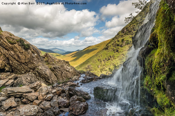 Moss Force Waterfall in the Lake District Picture Board by Alan Barr