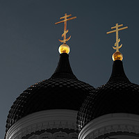 Buy canvas prints of Alexander Nevsky Cathedral Domes Tallinn by Alan Barr